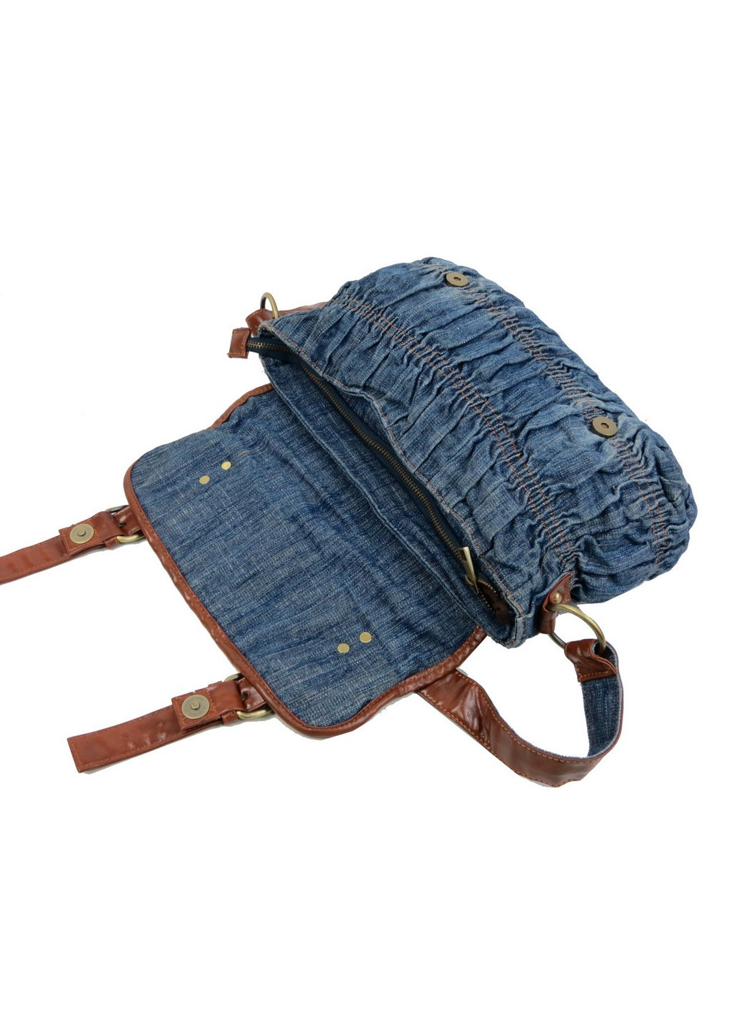Женская джинсовая сумка через плечо 35х26х10 см Fashion (258844964)