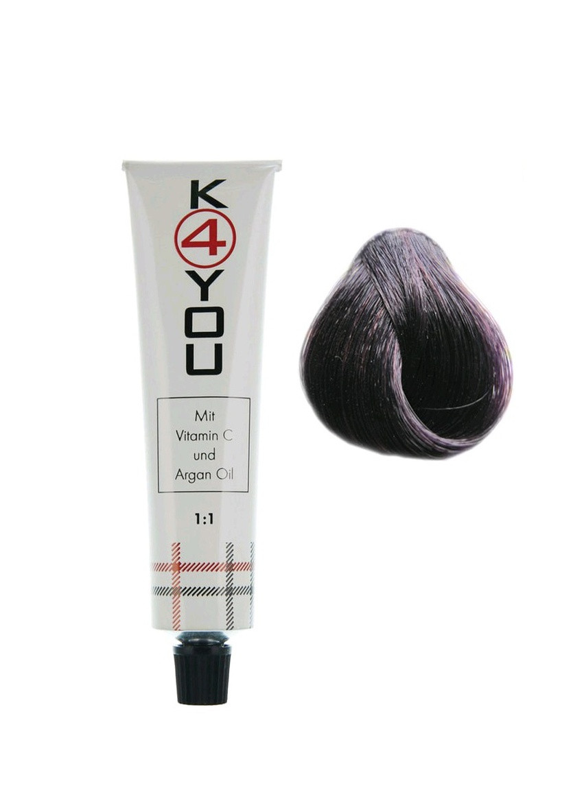 Фарба для волосся 4.6 Шатен фіолетовий аміачна з аргановим маслом 60 мл Brown Violet Kolor4You (258886141)