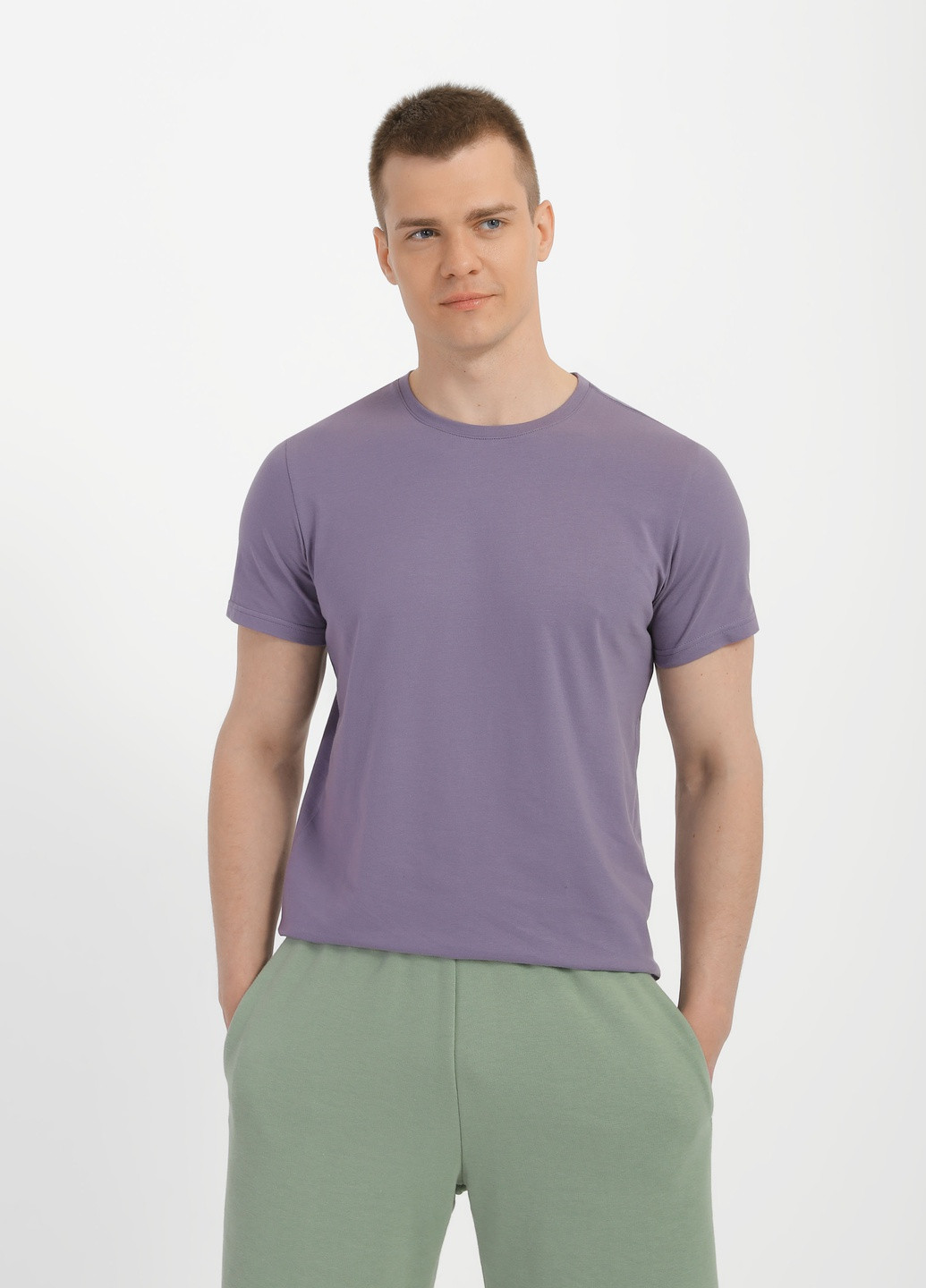 Сіра футболка для чоловіків з коротким рукавом Роза