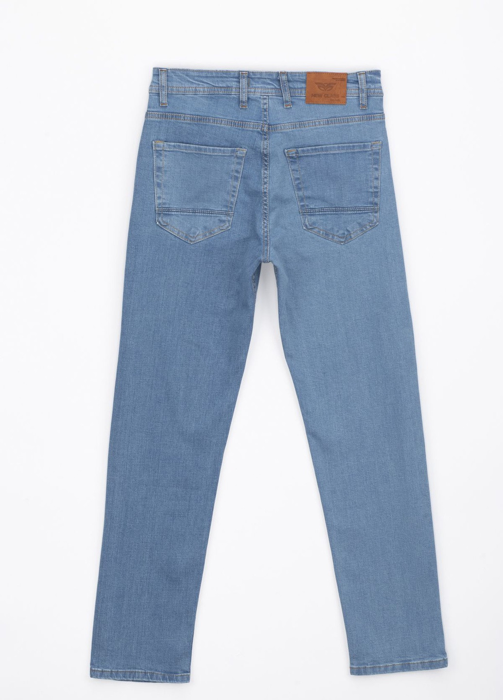 Голубые демисезонные джинсы regular fit No Brand