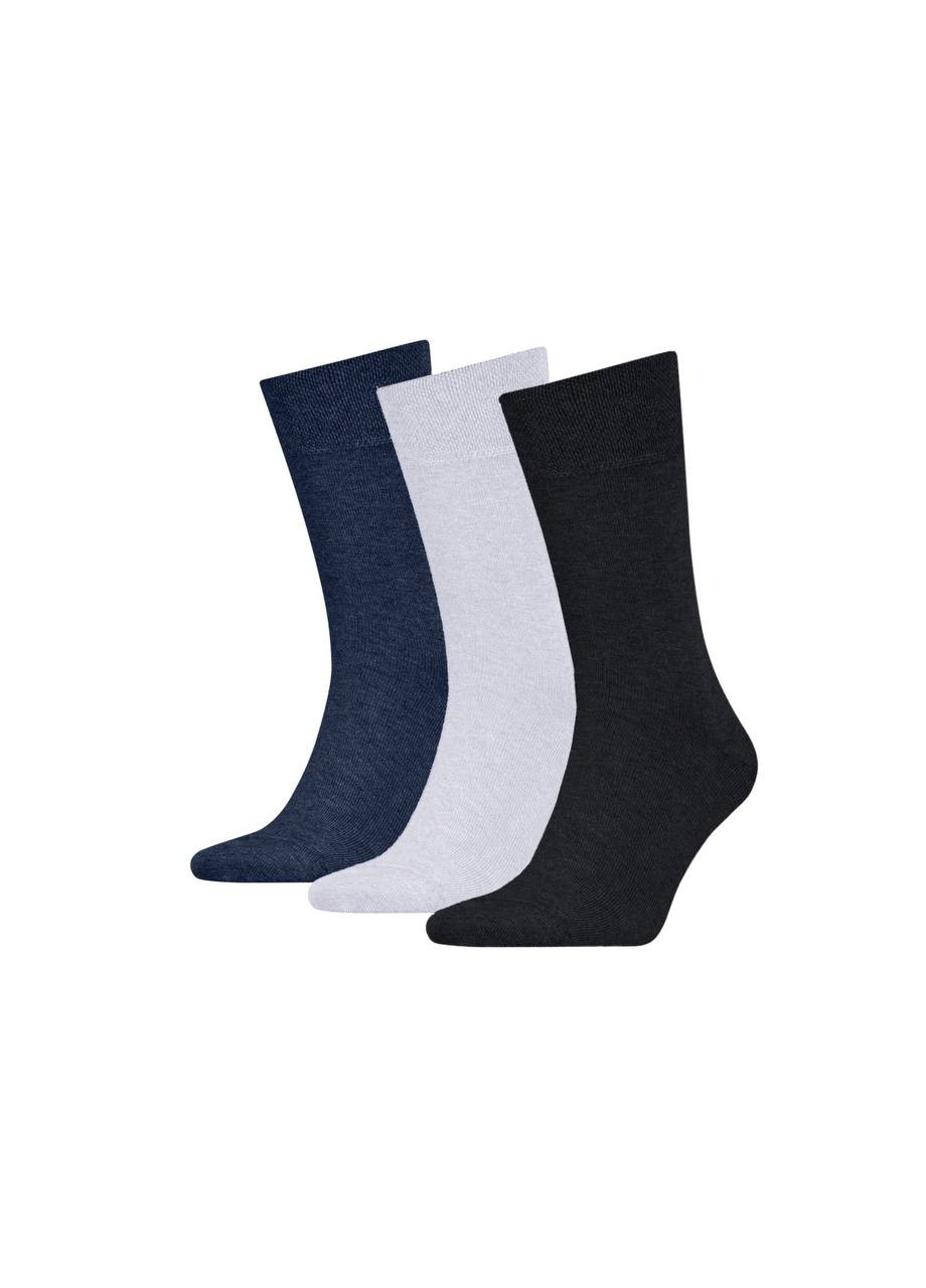 Сині набір шкарпеток 3 пари високі однотонні класичні безшовні дихаючі якісні organic cotton носки 39-41 men's JILL ANTONY однотонні (258883906)