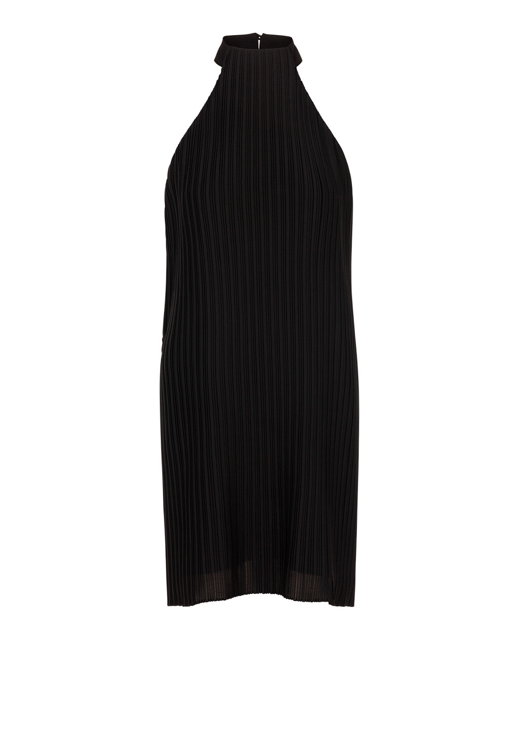 Черное вечернее женское шифоновое мини платье а-силуэт Keepsake однотонное