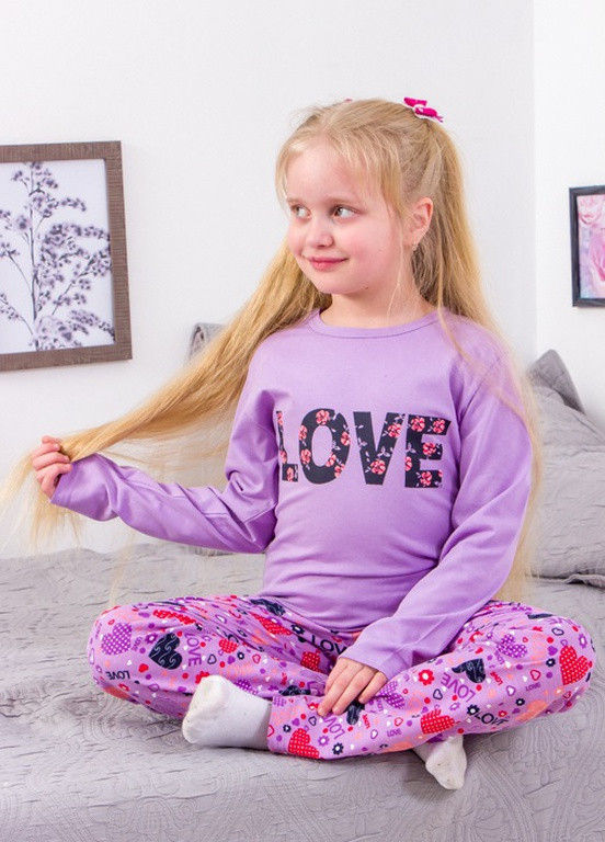 Фіолетова всесезон піжама для дівчинки фіолетовий носи своє (6347-002-33-5-1-v6) Носи своє