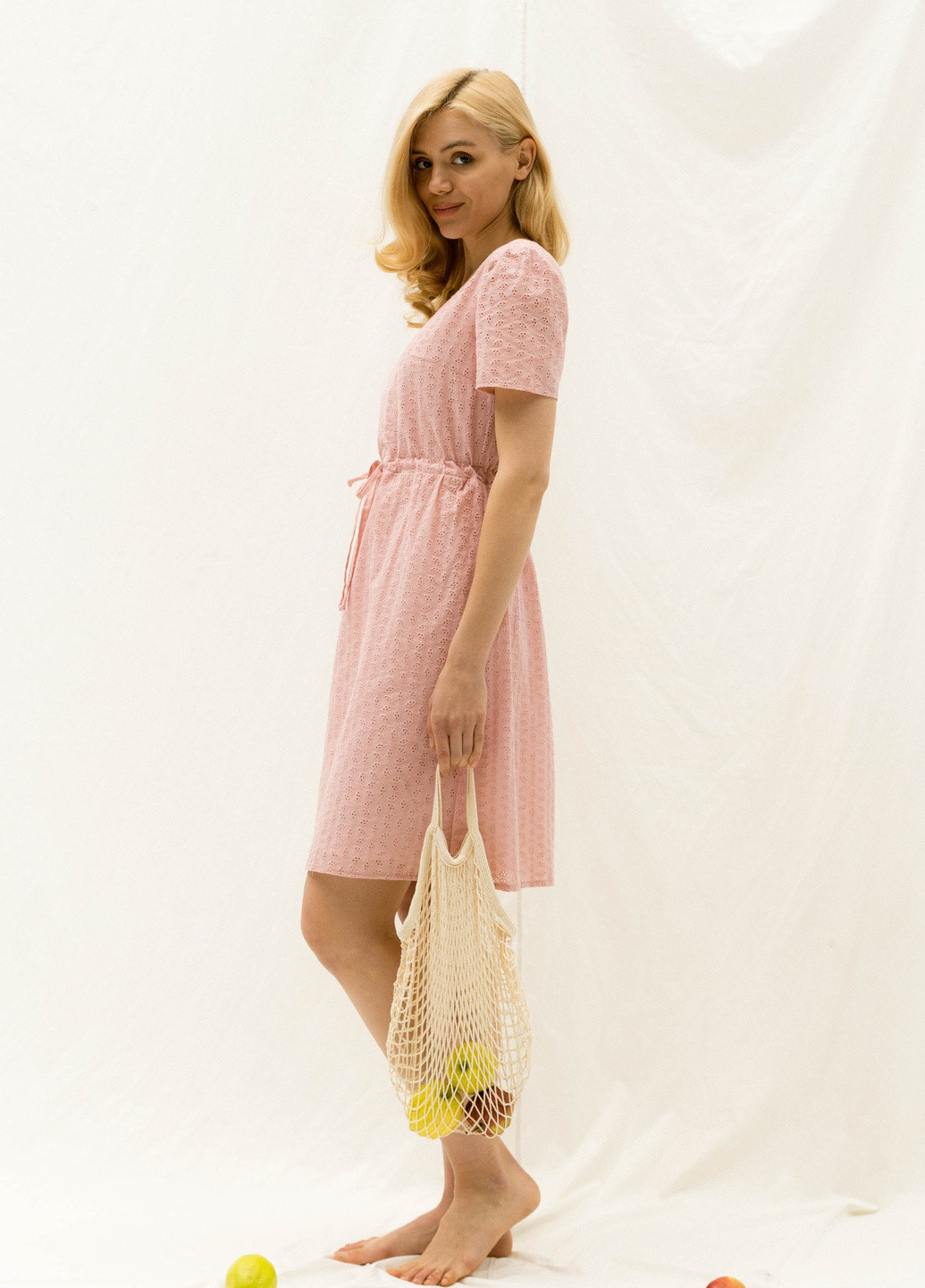 Розовое повседневный платье ST-Seventeen однотонное