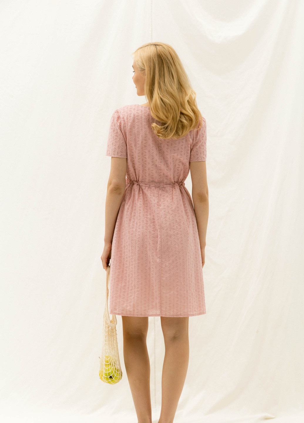 Розовое повседневный платье ST-Seventeen однотонное