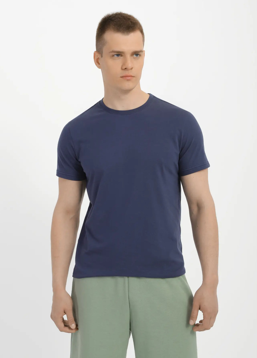 Синя футболка для чоловіків з коротким рукавом Роза