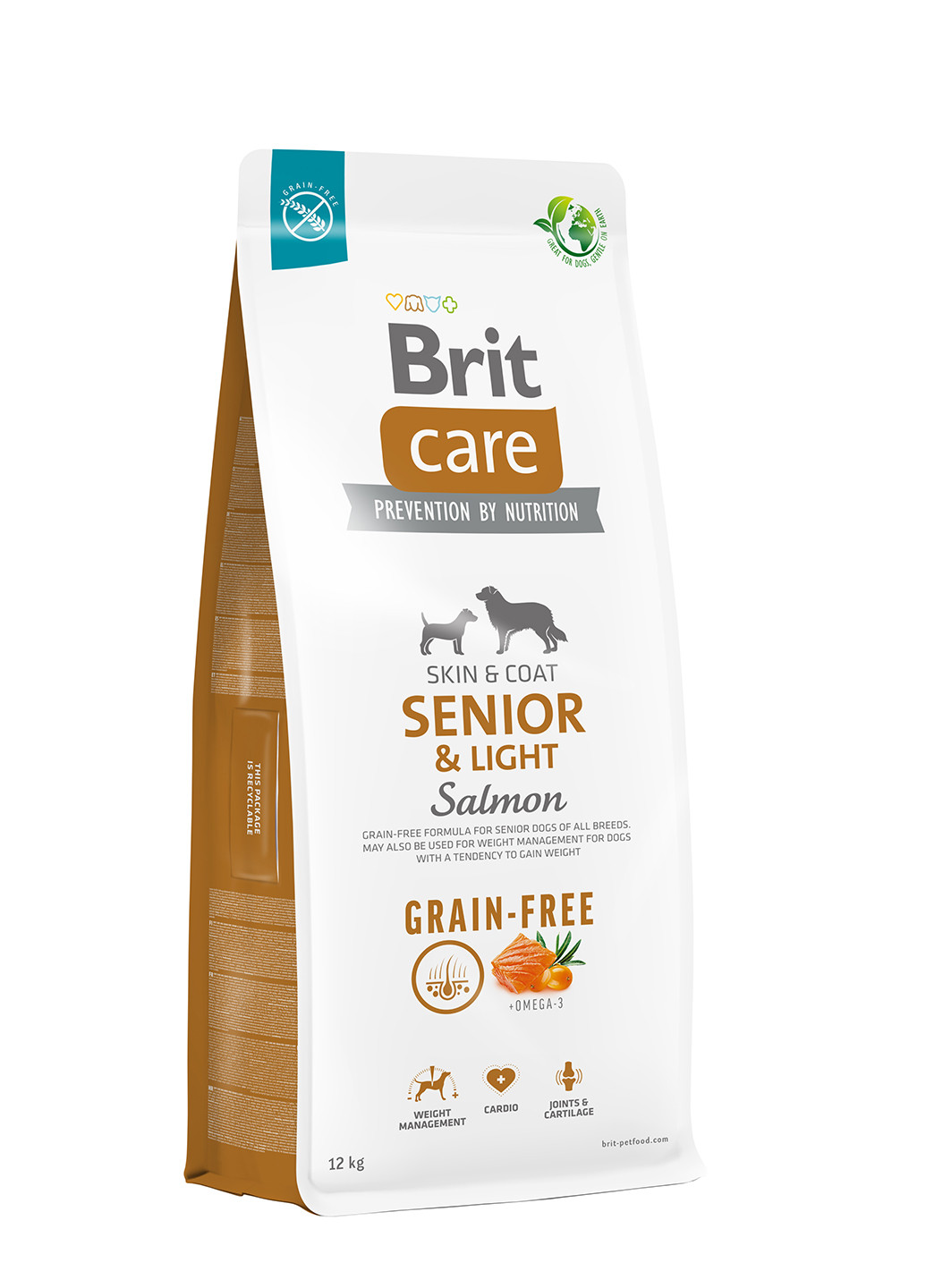 Корм для стареющих собак Dog Grain-free Senior & Light беззерновой с лососем, 12 кг Brit Care (258959171)