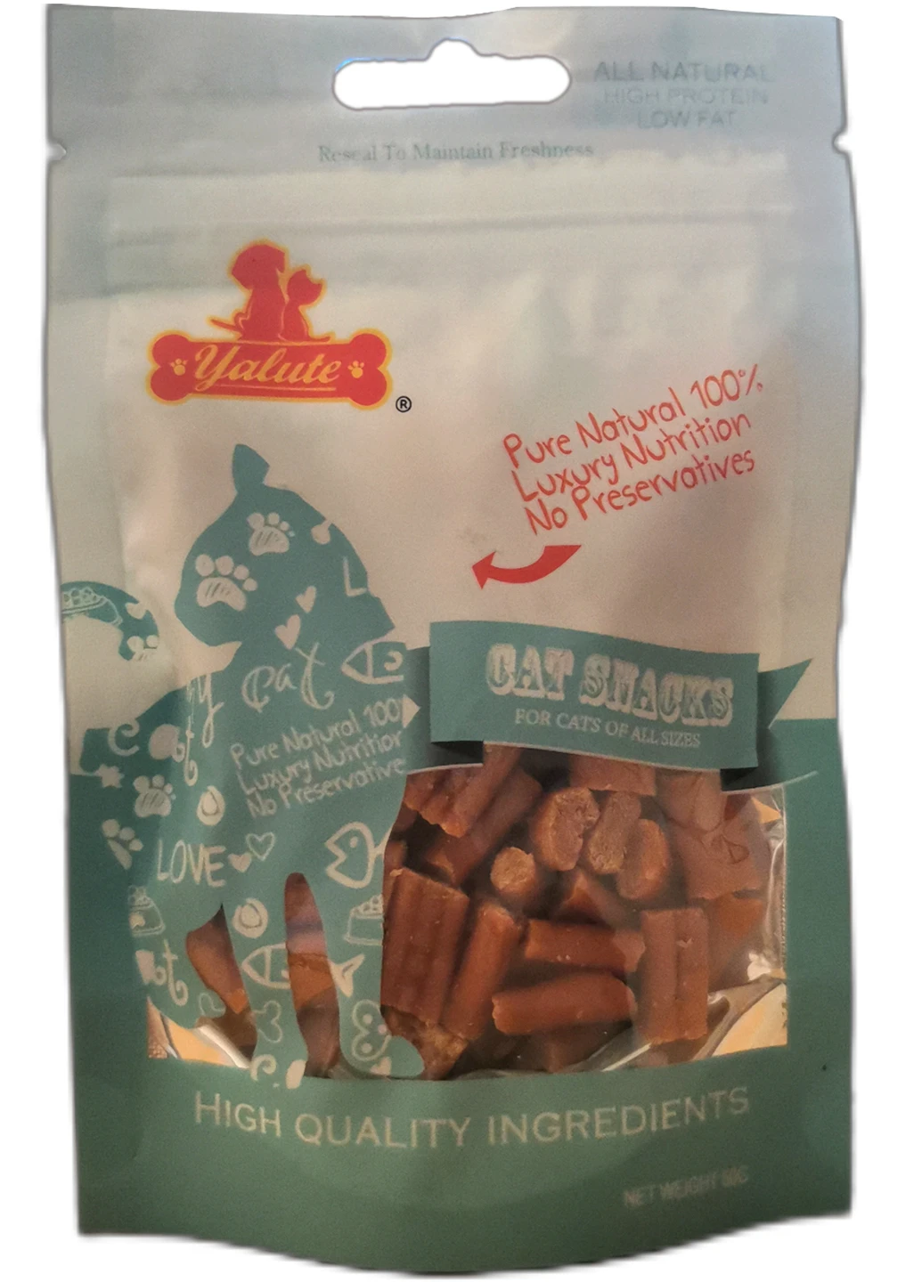 Ласощі Salmon Short Sticks для котів, короткі палички з лососем, 50 г Yalute (258959213)