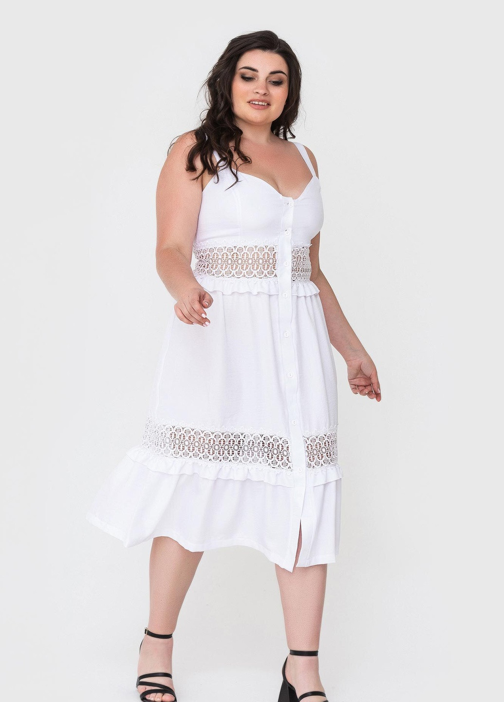 Белое кэжуал платье daphne Garne однотонное