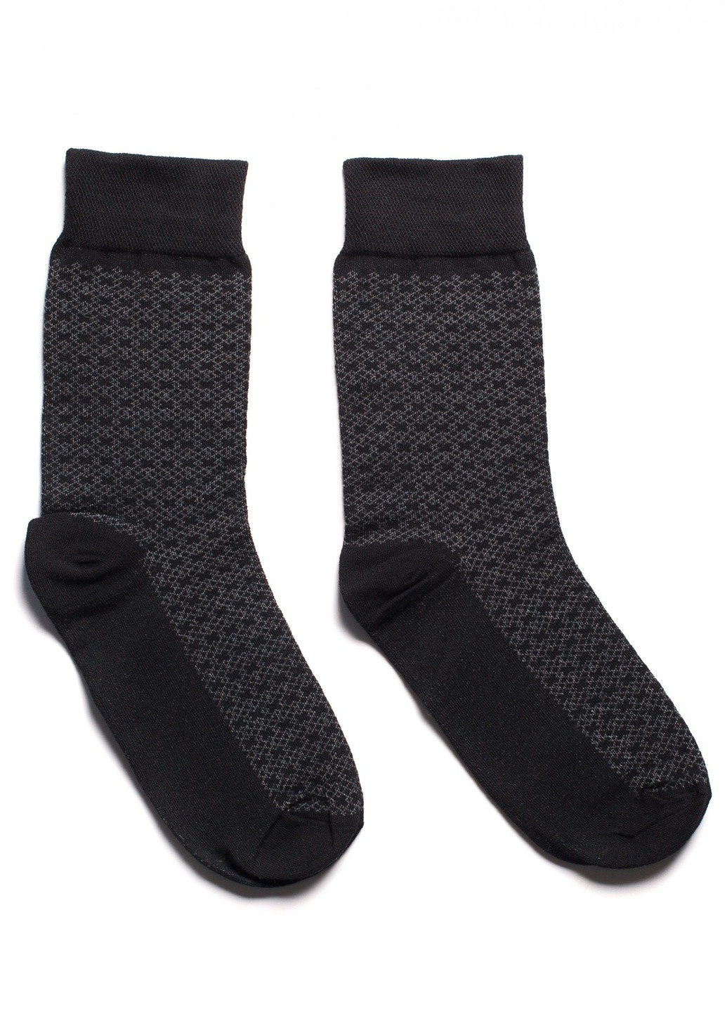Носки с принтом клетка высокие бесшовные дышащие качественные ORGANIC cotton черные 39-41 men's арт. 31015 JILL ANTONY (258959254)