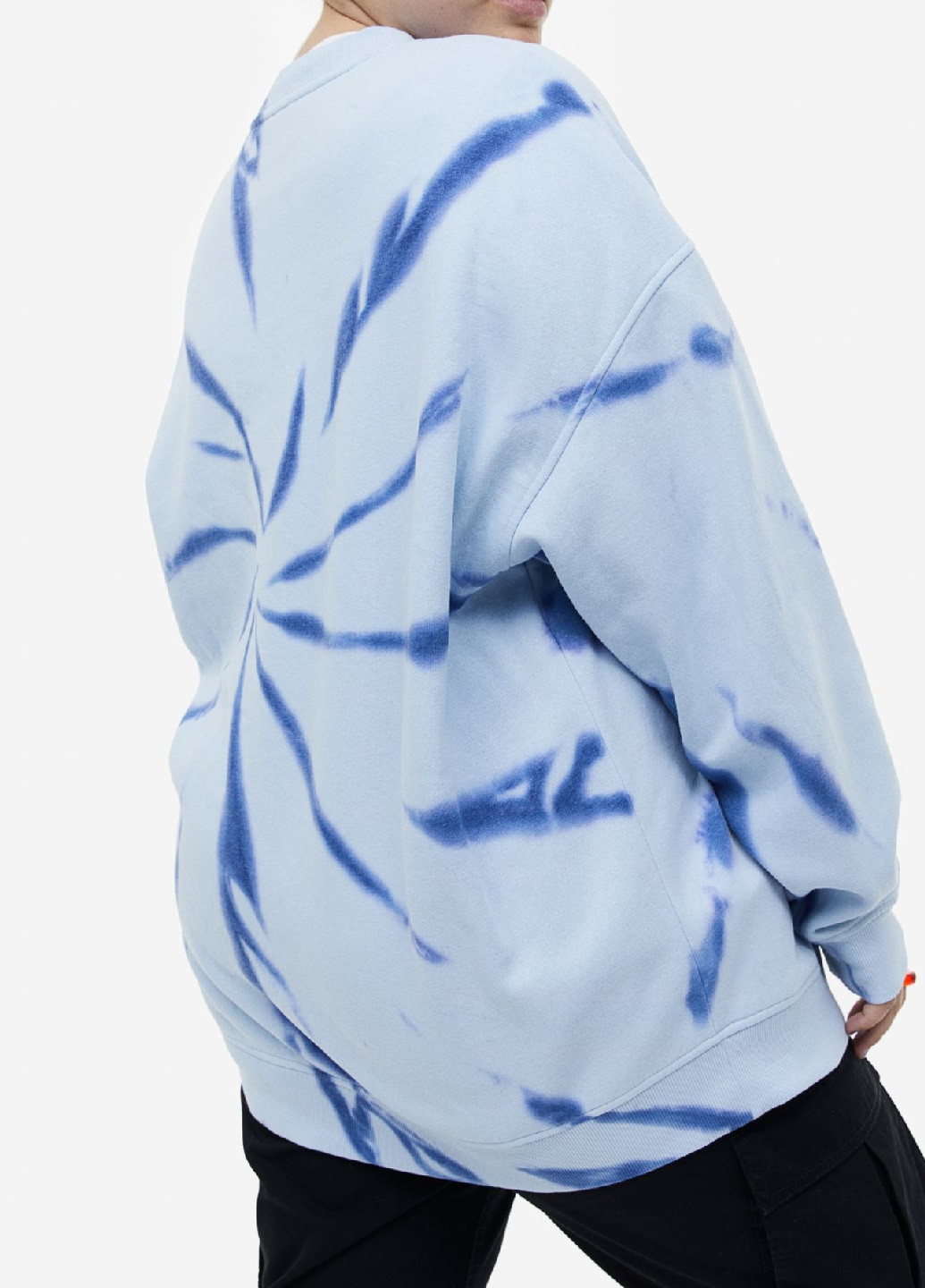 Свитшот H&M - крой рисунок голубой кэжуал - (258909416)