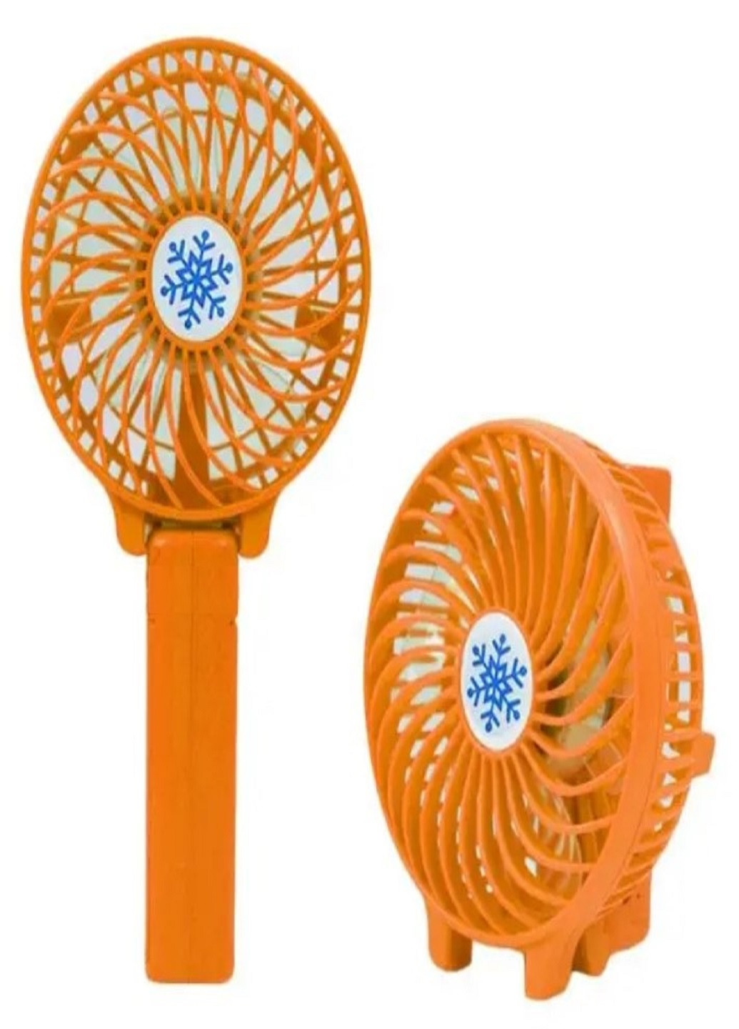Универсальный портативный ручной вентилятор с аккумулятором и ручкой что складывается Mini Fan Оранжевый VTech (258925258)