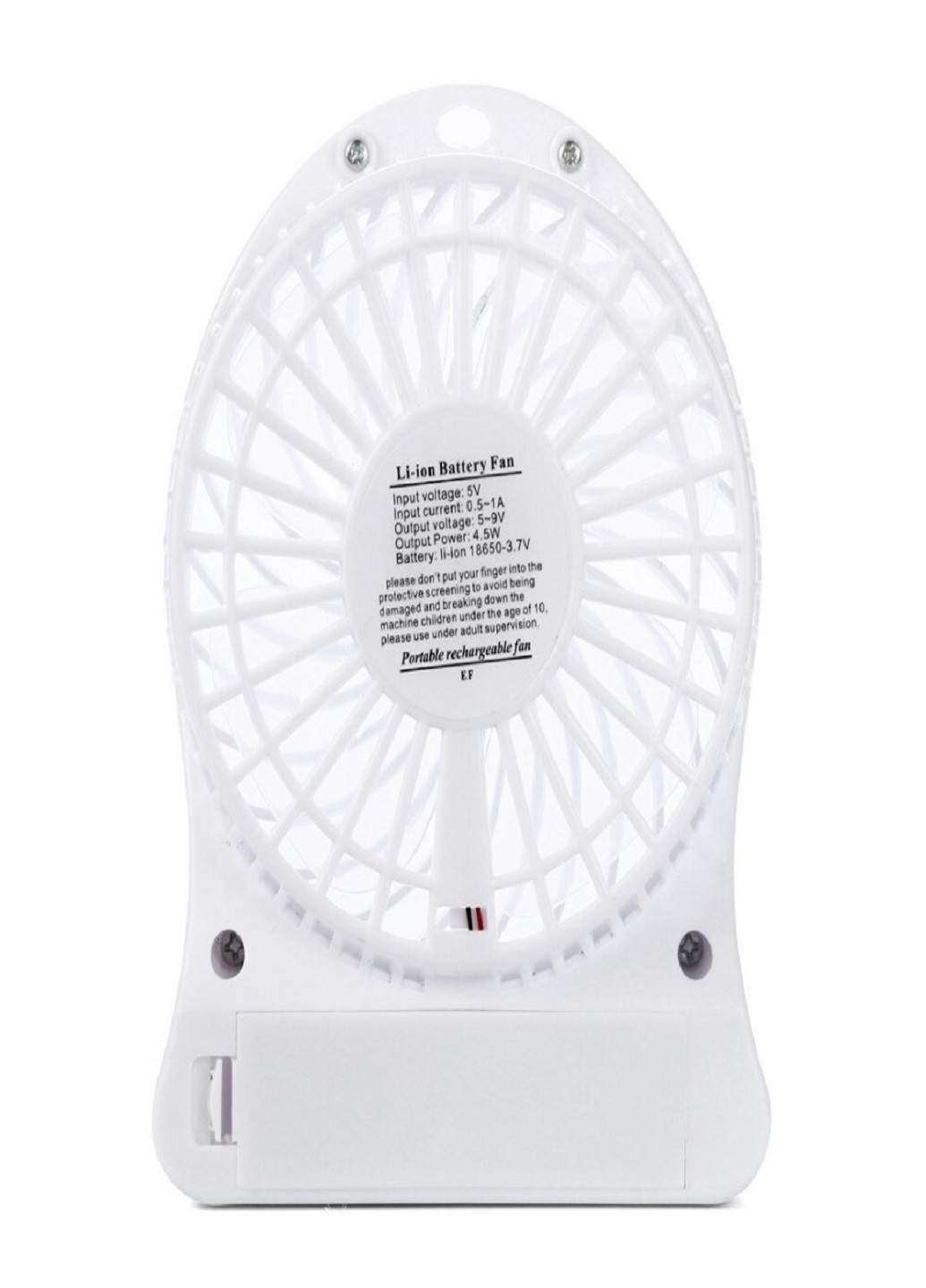 Универсальный портативный ручной вентилятор с аккумулятором настольный Mini Fan Белый VTech (258925261)