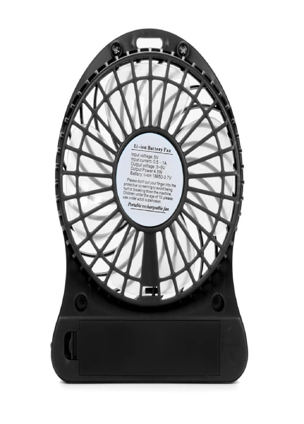Універсальний портативний ручний вентилятор з акумулятором настільний Mini Fan Чорний VTech (258925255)