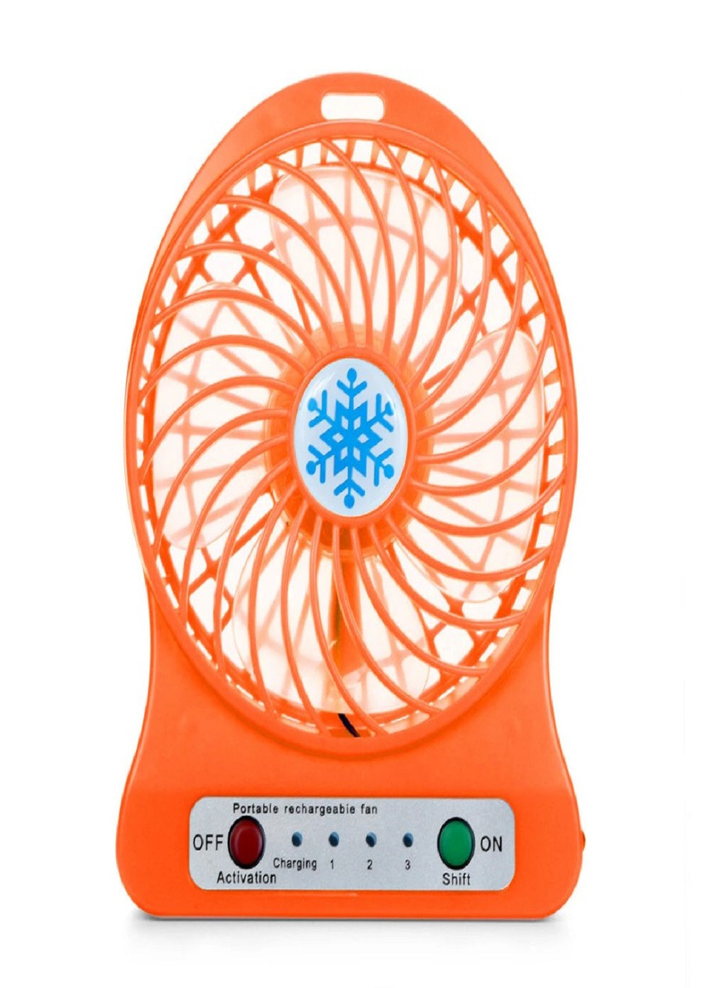 Универсальный портативный ручной вентилятор с аккумулятором настольный Mini Fan Оранжевый VTech (258925260)