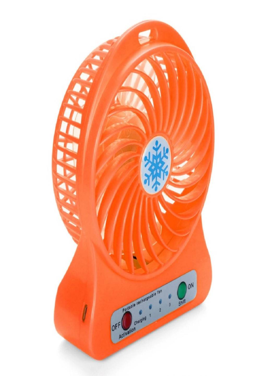 Универсальный портативный ручной вентилятор с аккумулятором настольный Mini Fan Оранжевый VTech (258965646)