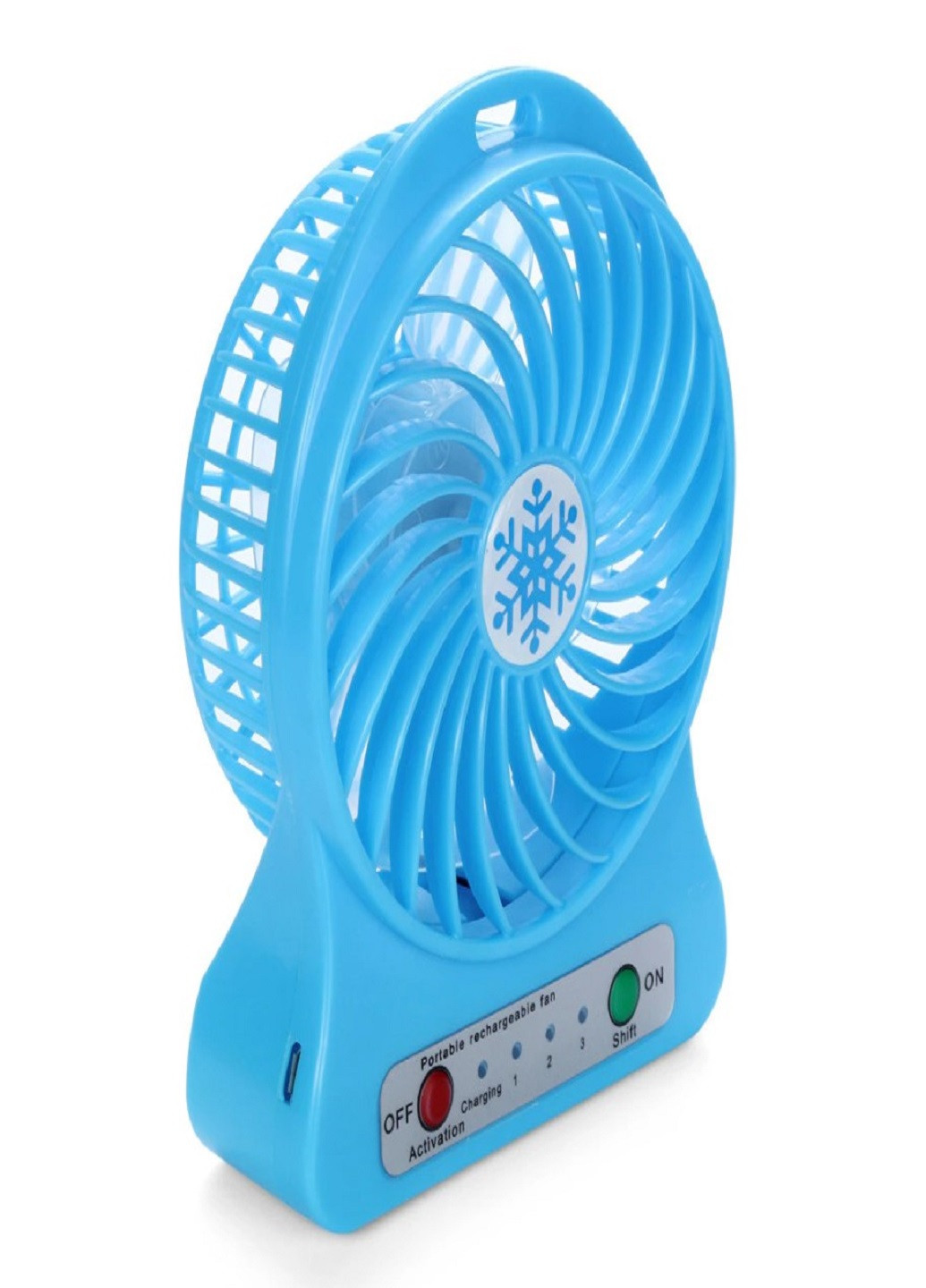 Универсальный портативный ручной вентилятор с аккумулятором настольный Mini Fan Синий VTech (258965651)