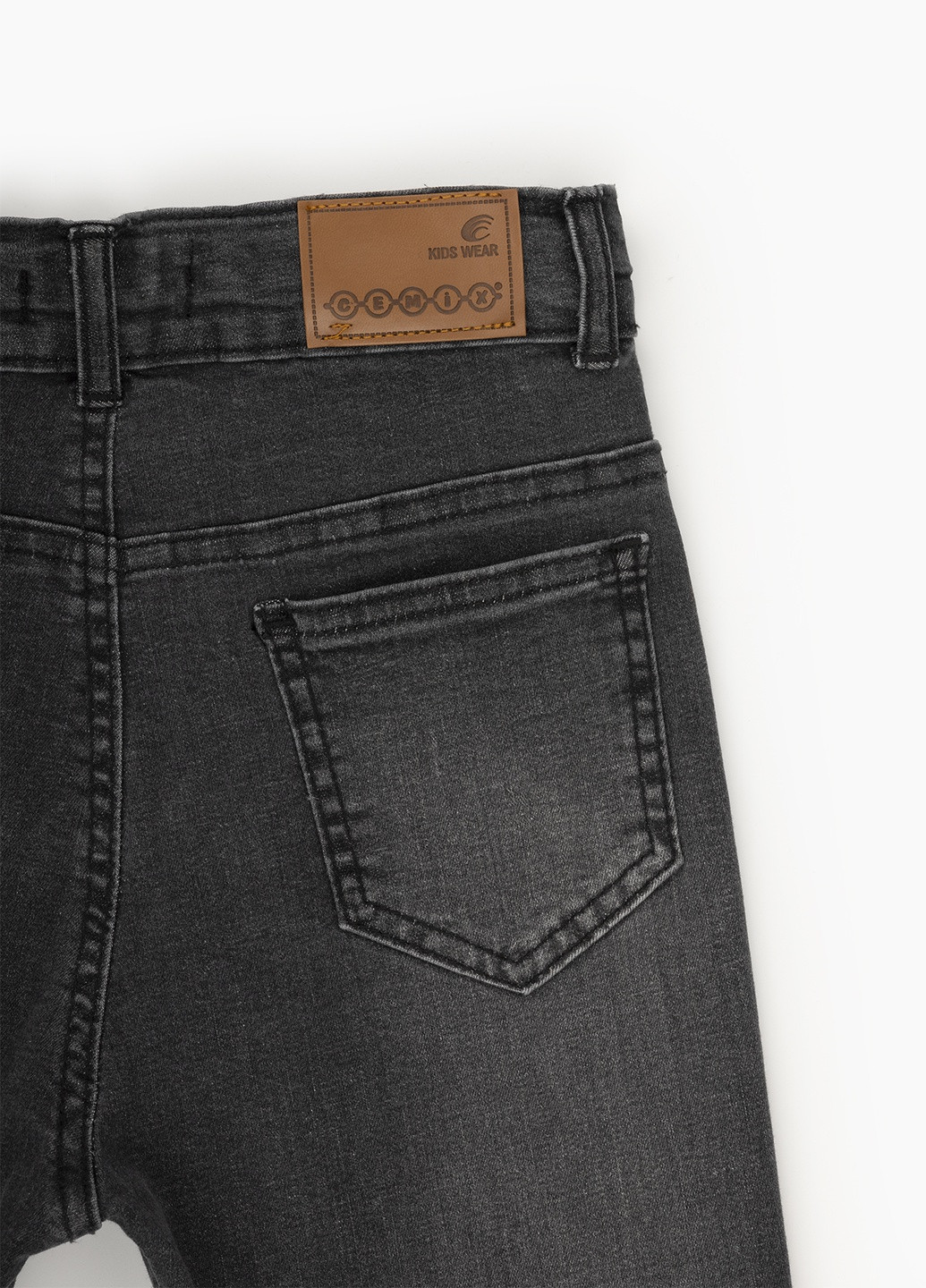 Темно-серые демисезонные джинсы прямые Cemix