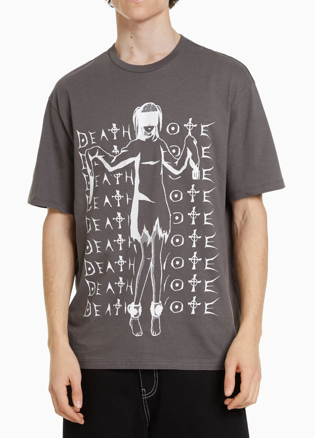 Сіра футболка Bershka