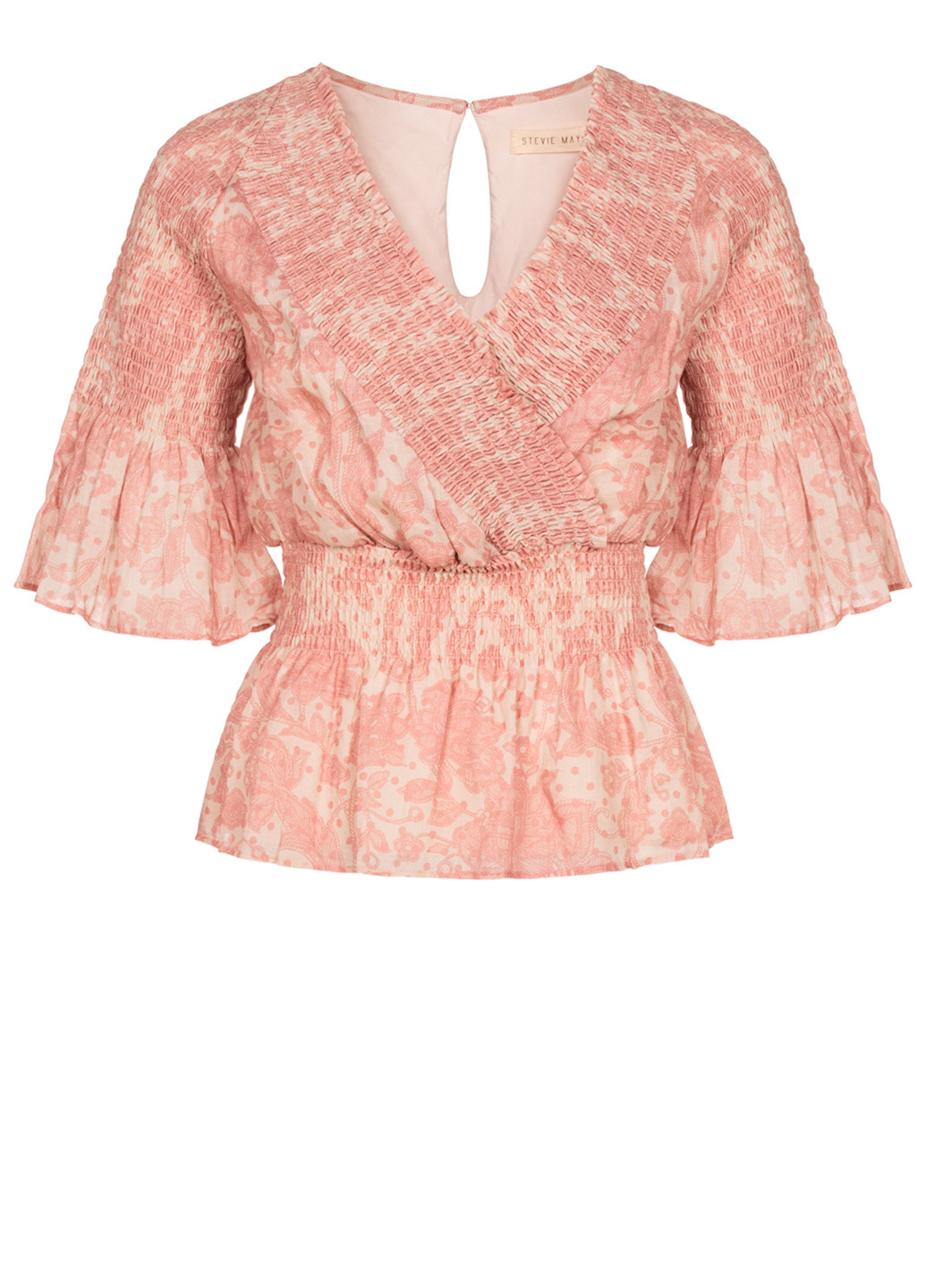 Пудровая женская укороченная блузка Stevie May