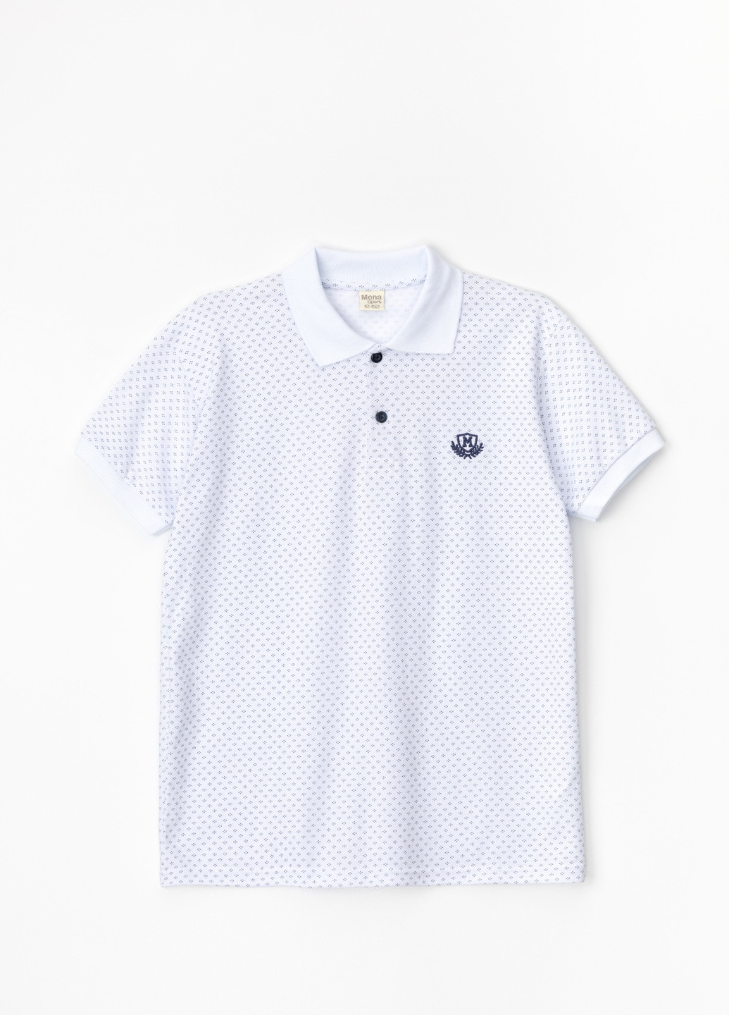 Белая детская футболка-поло для мальчика Alisa
