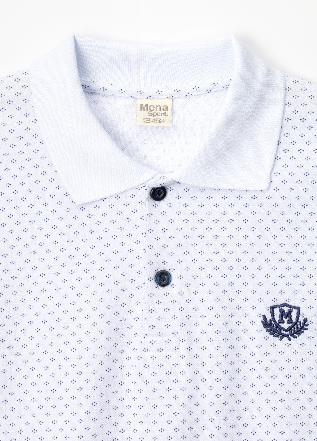 Белая детская футболка-поло для мальчика Alisa