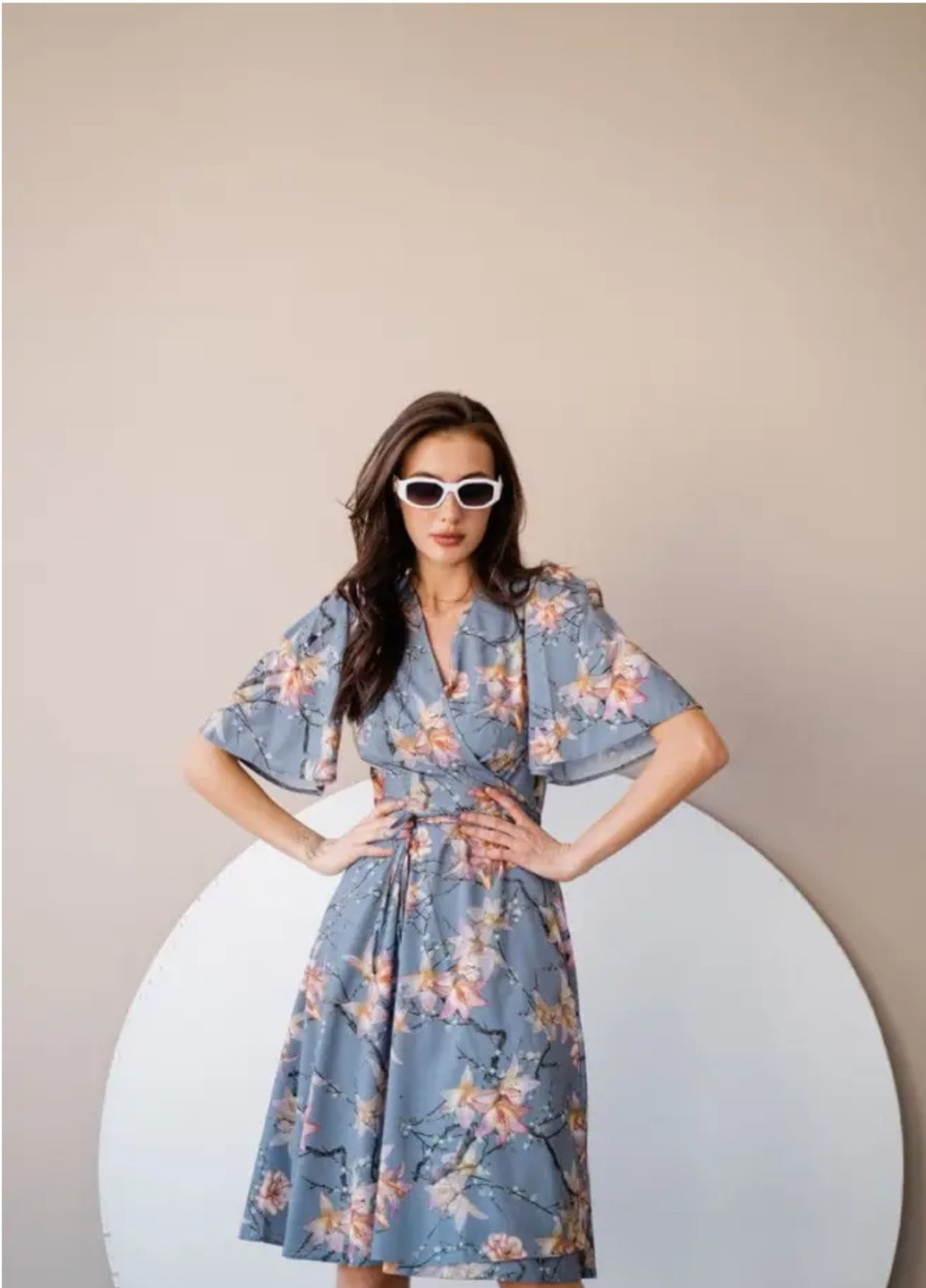 Серое кэжуал платье Anastasimo