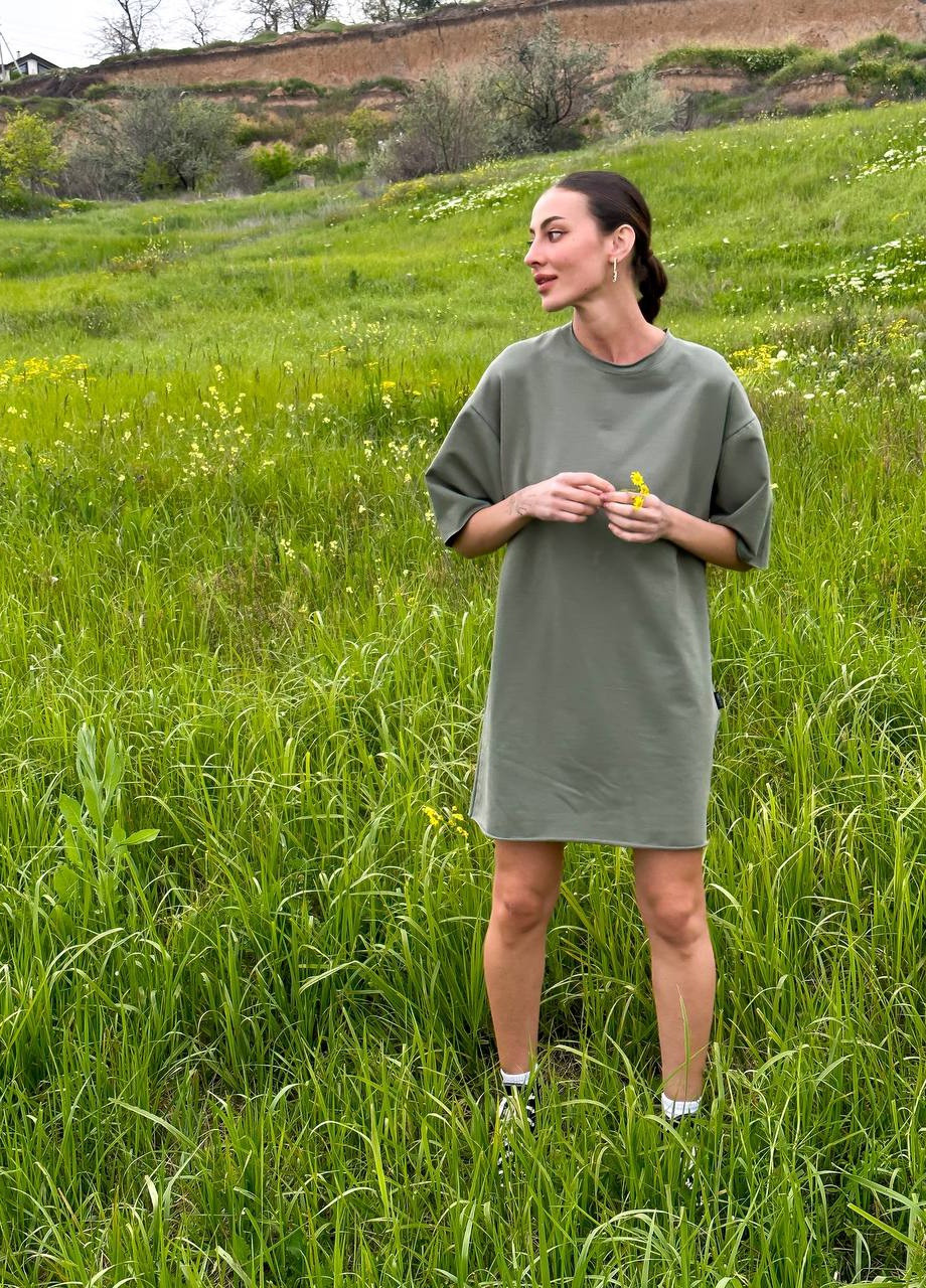 Оливкова (хакі) спортивна спортивна сукня oversize ZF inspire