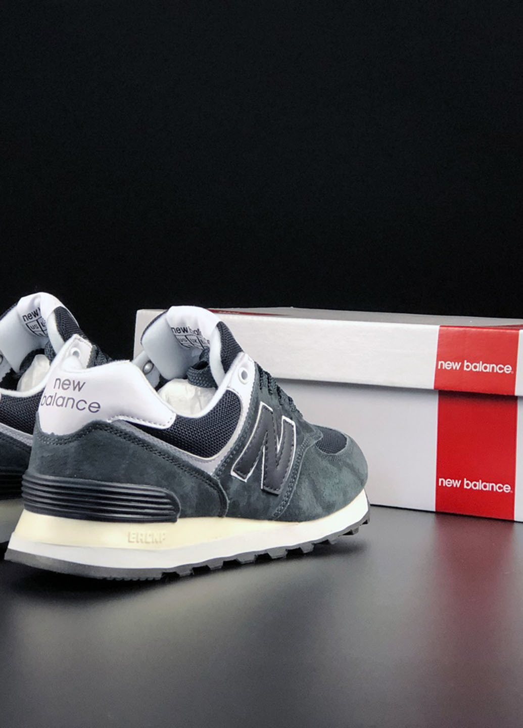 Сірі всесезонні жіночі кросівки репліка 1 в 1 (Copy) New Balance 574 No Brand сірі демісезони (258961801)