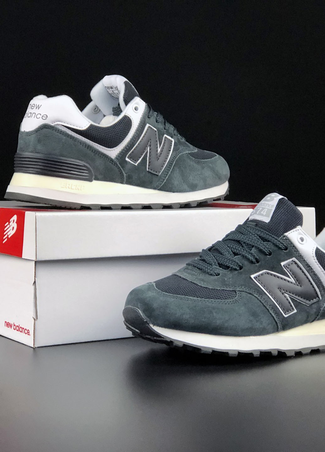 Сірі всесезонні жіночі кросівки репліка 1 в 1 (Copy) New Balance 574 No Brand сірі демісезони (258961801)