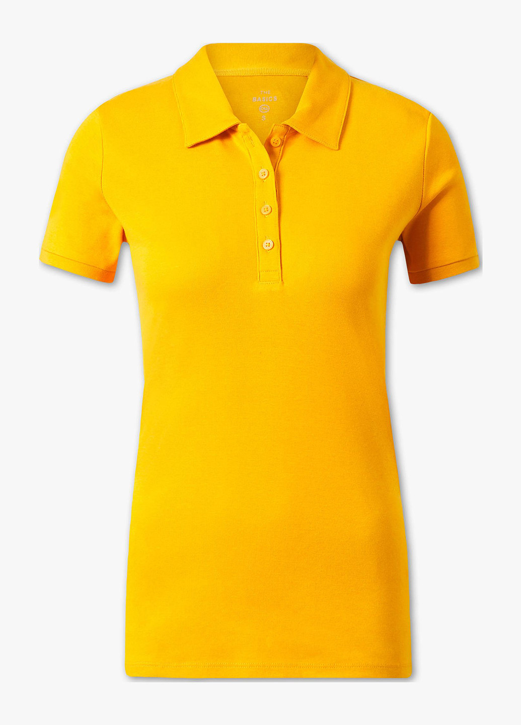 Оранжевая женская футболка-поло из хлопка C&A однотонная