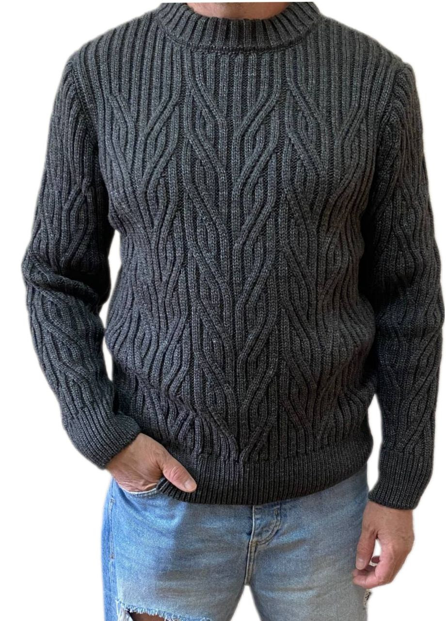 Графітовий зимовий теплий светр Berta Lucci