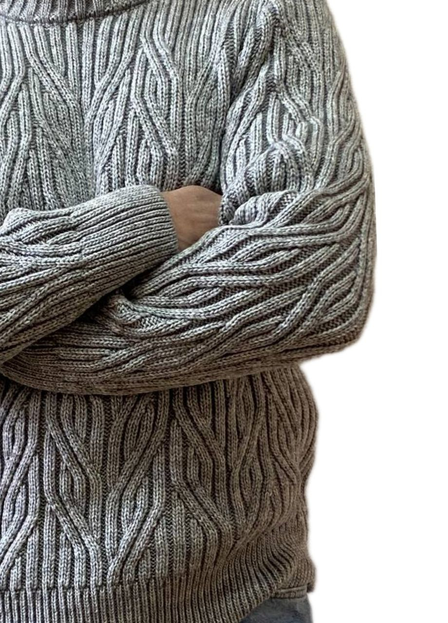 Сірий зимовий теплий светр Berta Lucci