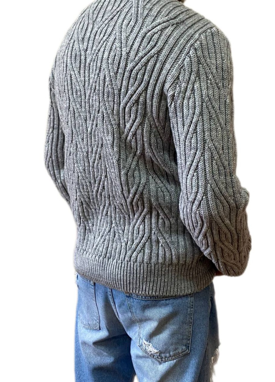 Сірий зимовий теплий светр Berta Lucci