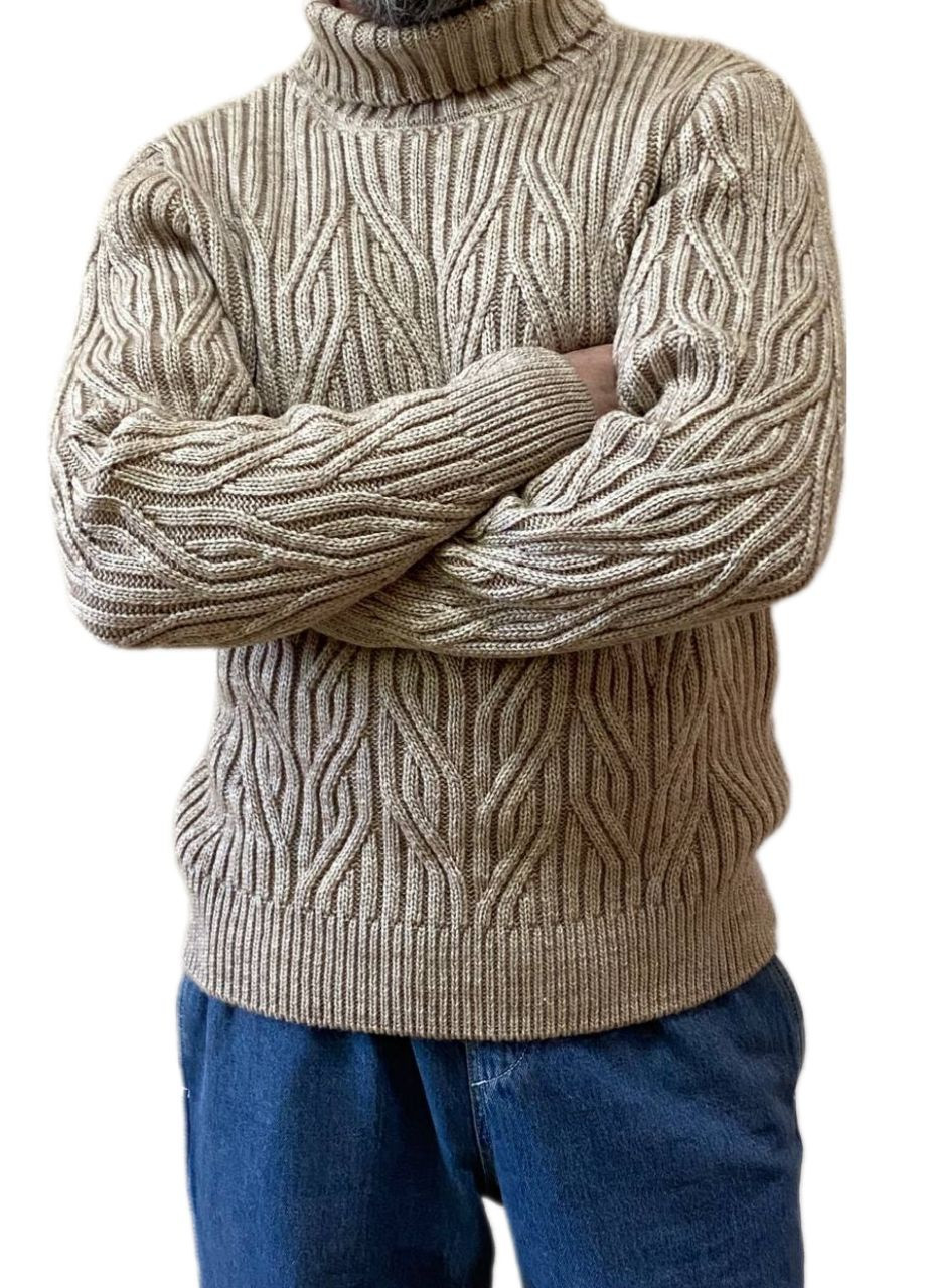 Бежевый зимний теплый толстый свитер Berta Lucci