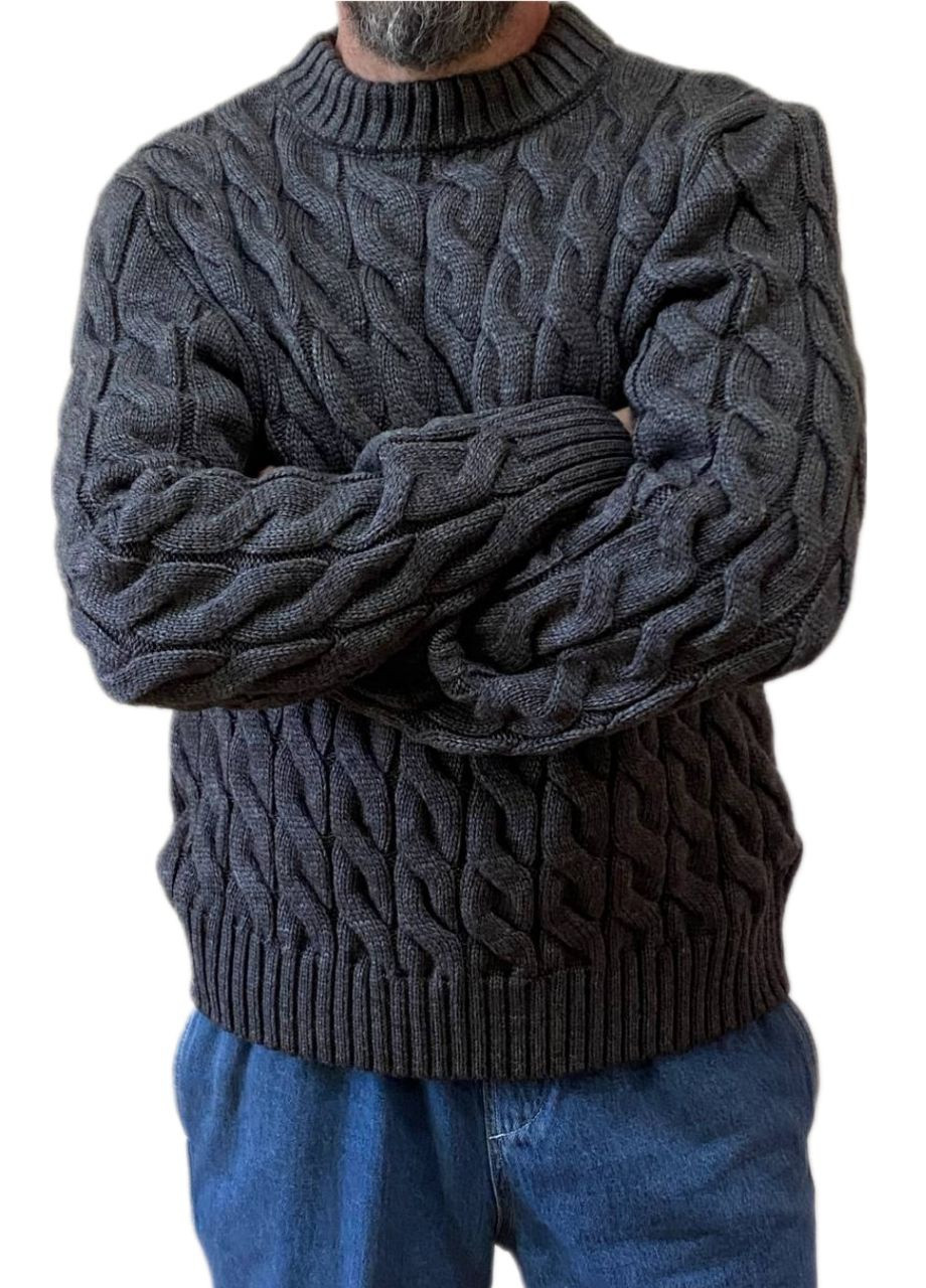 Графітовий зимовий теплий светр Berta Lucci