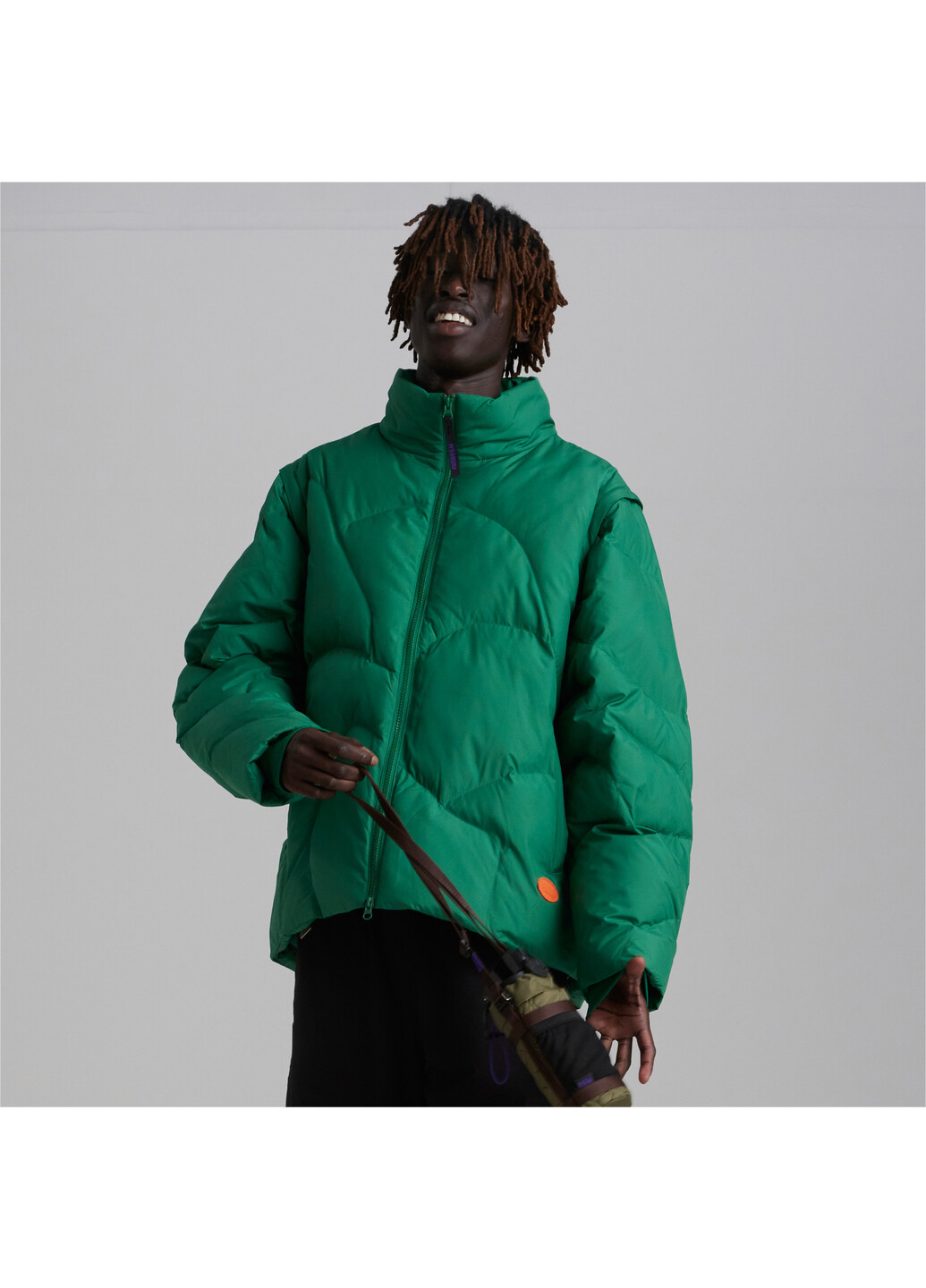 Зеленая демисезонная куртка x p.a.m. puffer jacket Puma