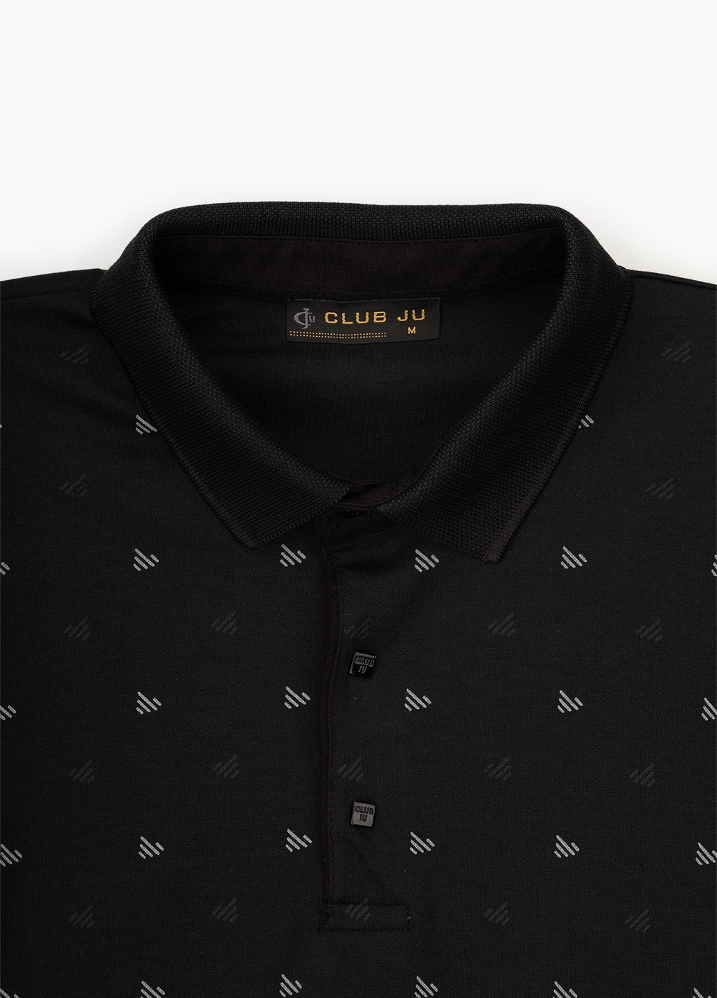 Черная футболка-поло для мужчин CLUB JU