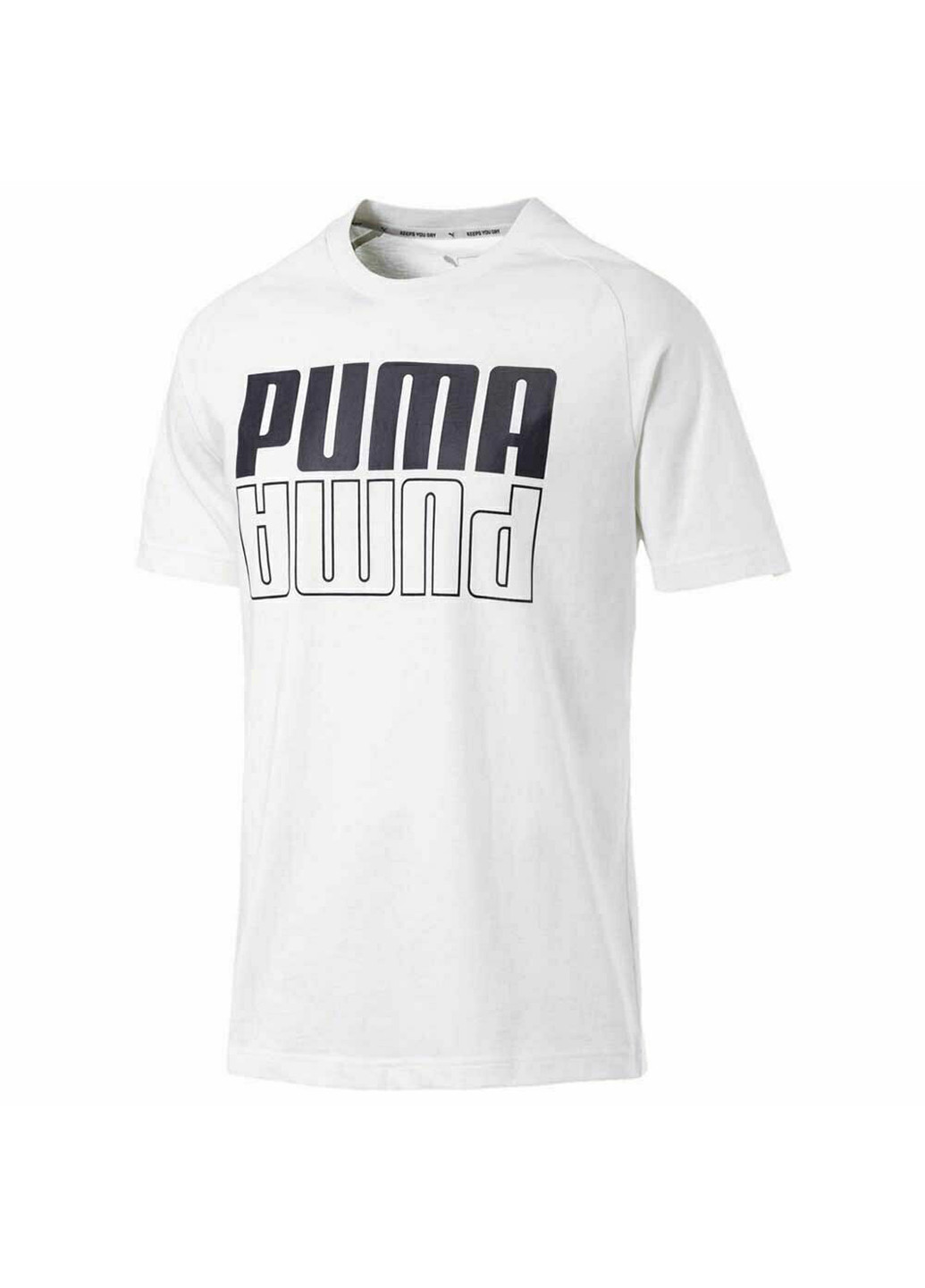 Белая мужская футболка essentials logo men's tee Puma
