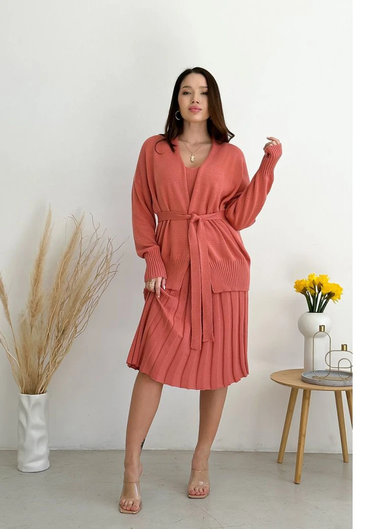 Коралловый кардиган Art Knit