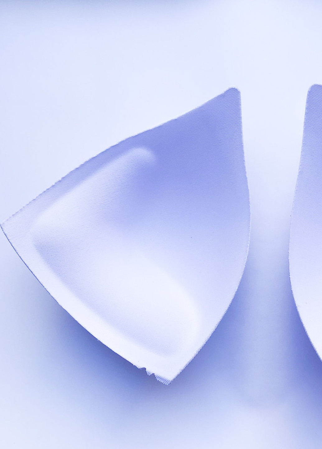 Анатомические чашки-вкладыши треугольники для купальника с пуш ап БЕЛЫЕ треугольные держат форму PUSH UP 2D Po Fanu (258985570)