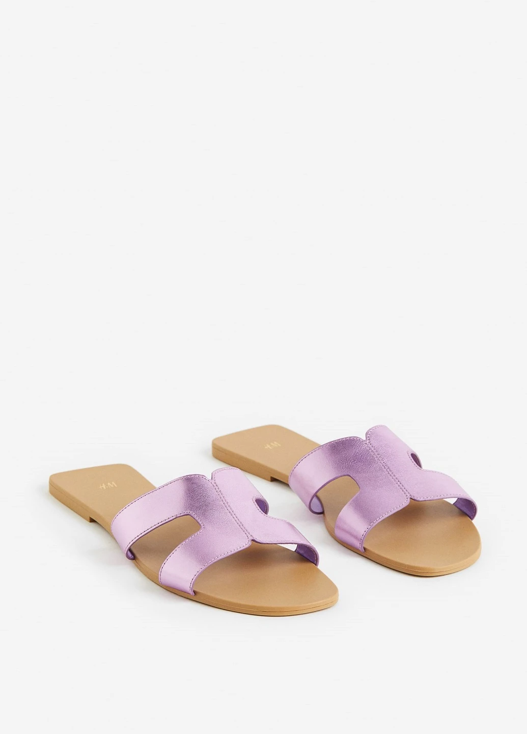 Сиреневые шлепанцы H&M