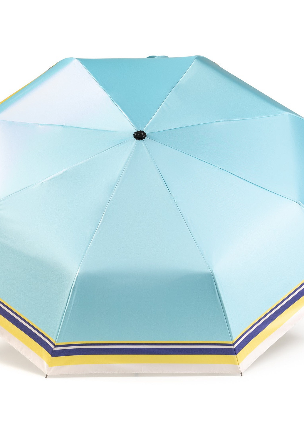 Зонт складной женский полный автомат голубой в полосу Krago (258994509)