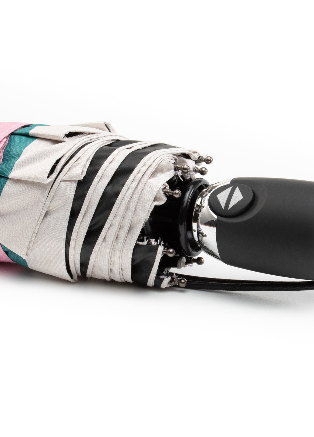 Розовый зонт складной женский полный автомат розовый в полосу Krago (258994532)