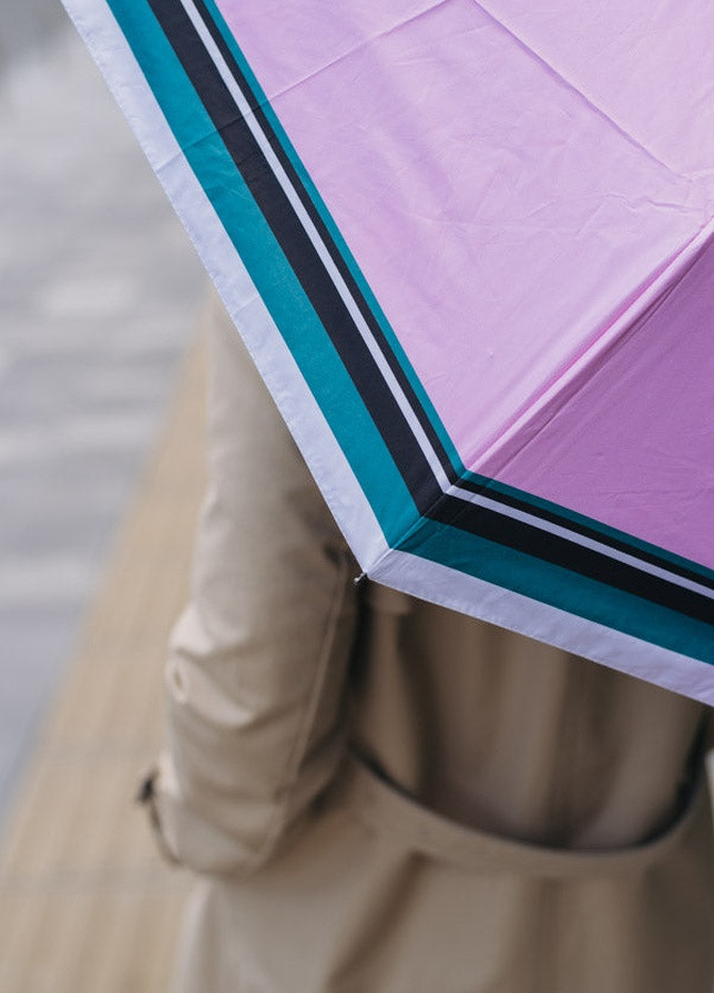 Розовый зонт складной женский полный автомат розовый в полосу Krago (258994532)