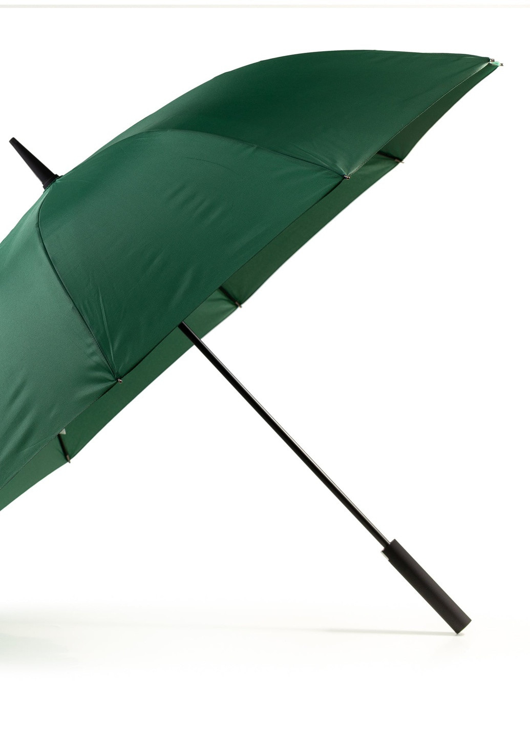 Зелёный зонт трость 10-ти спицевый с прорезиненной ручкой soft touch зеленый Krago (258994526)