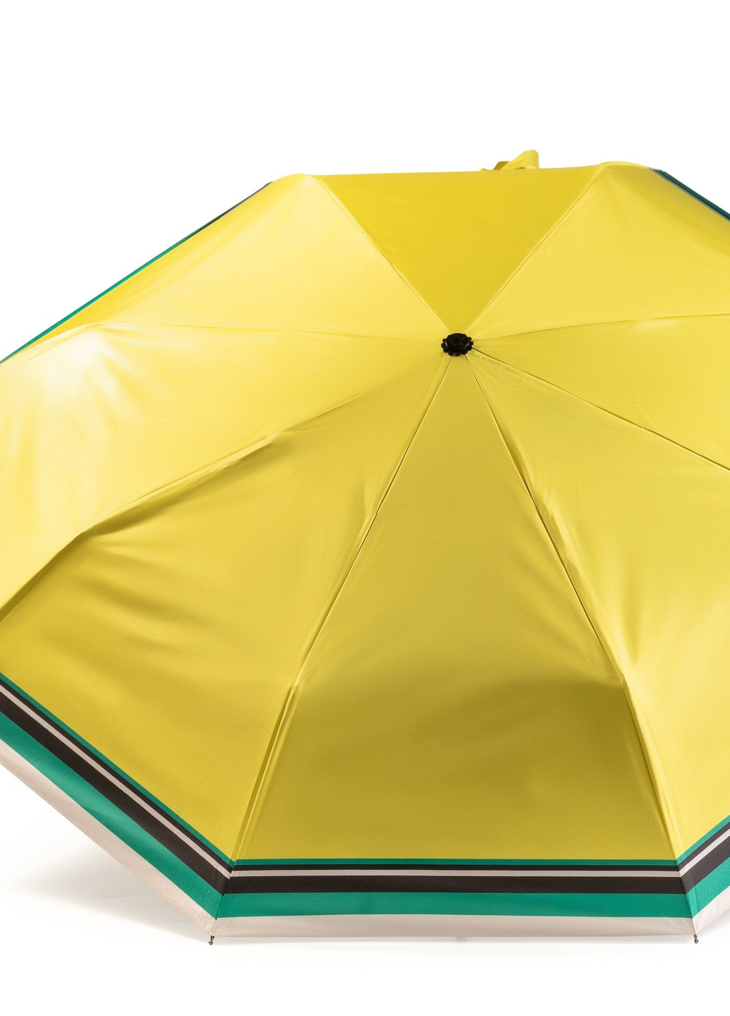 Жёлтый зонт складной женский полный автомат желтый в полосу Krago (258994528)