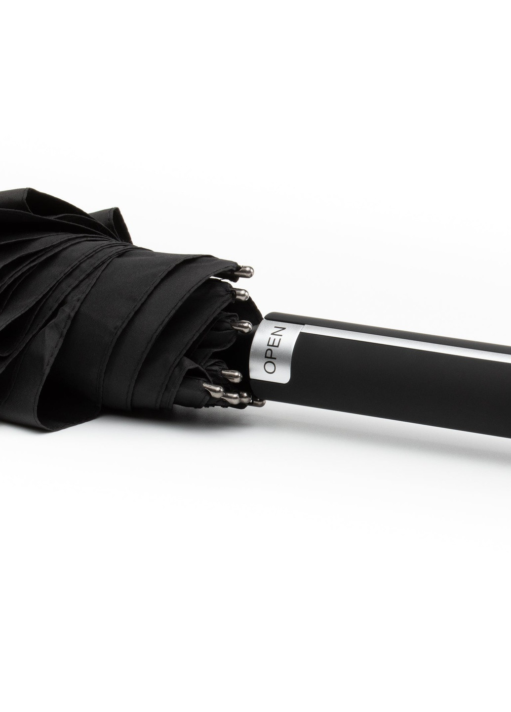 Зонт трость 10-ти спицевый с прорезиненной ручкой Soft Touch черный Krago (258994515)