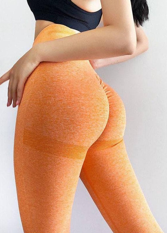 Легінси жіночі спортивні 6201 S оранжеві Fashion (259015428)