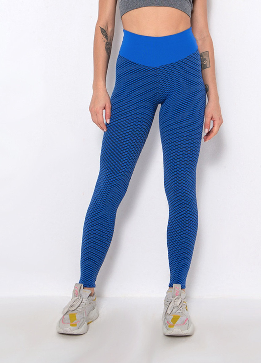 Легінси жіночі спортивні L 6098 сині Fashion (259014935)